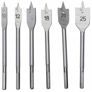 6 delni set ploščatih svedrov za les 6-25mm