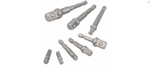 8 delni set adapter za vijačenje, 1/4 – 3/8 – 1/2